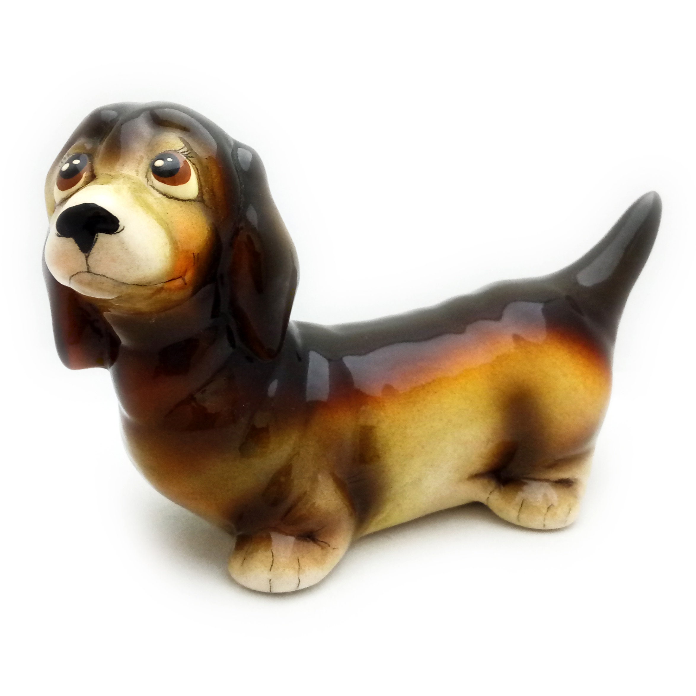Dog. Ceramic Porcelain Figurine dachshund. Ceramic Etsy
