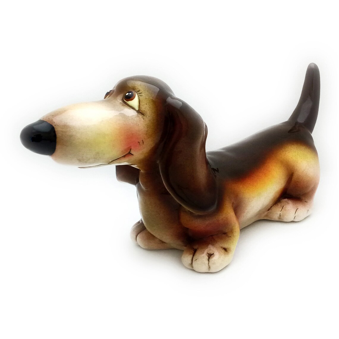 Dog. Ceramic porcelain figurine Dachshund. Ceramic Etsy