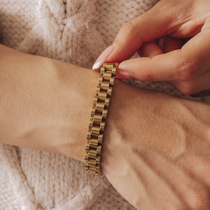 18k gold plated elegant ink chain bracelet, adjustable stainless steel rectangle bracelet, gold plated bracelet, link chain bracelet,