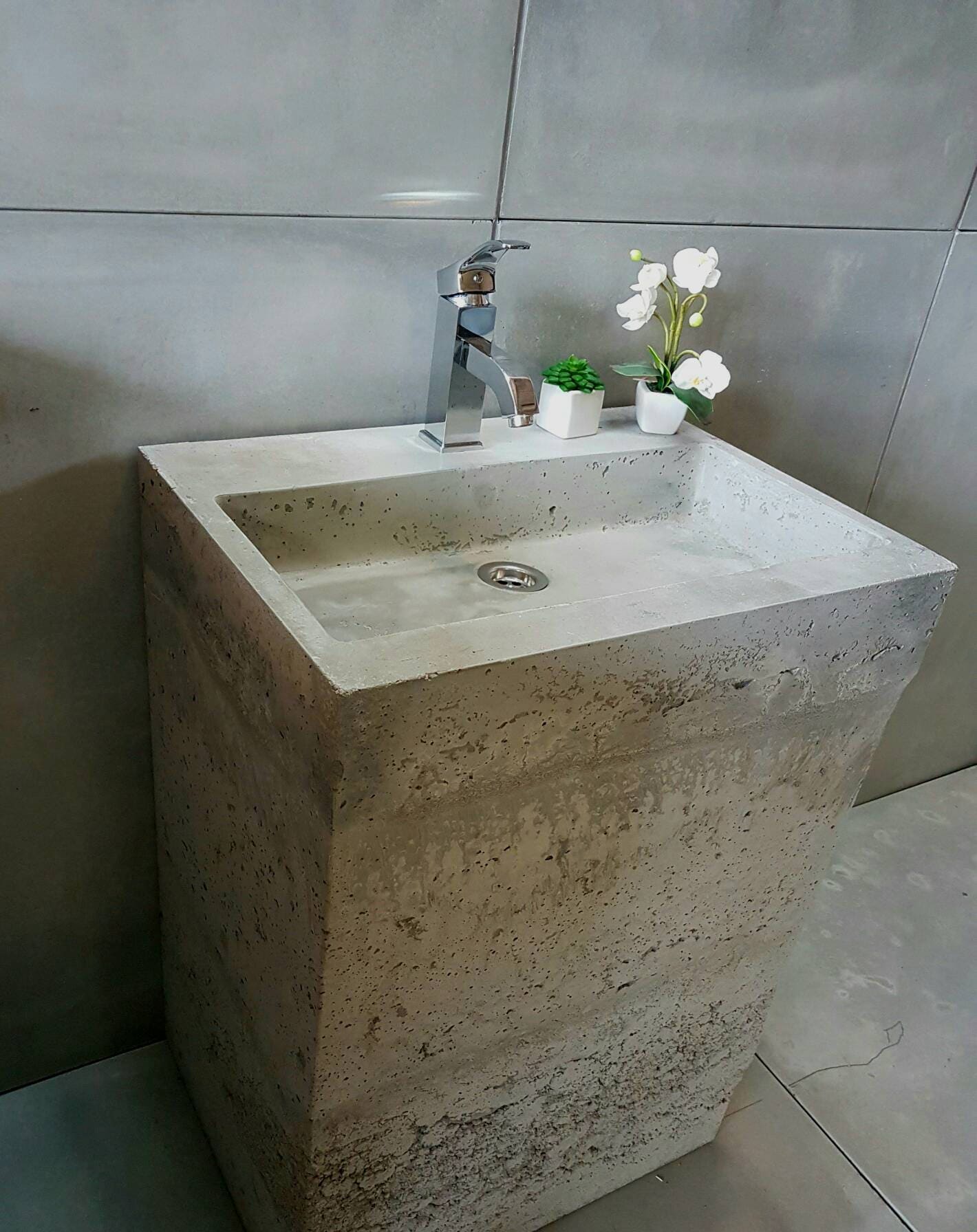 Concrete Vanity Sink Unit Etsy