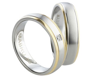 Friendship rings - Partner rings - Engagement rings - Wedding rings -in stainless steel - Ladies ring with zirconia stone incl engraving