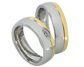 Edelstahlringe Wedding rings engagement rings Verlobungsringe Antragsringe