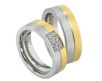 Edelstahlringe Wedding rings engagement rings Verlobungsringe Antragsringe