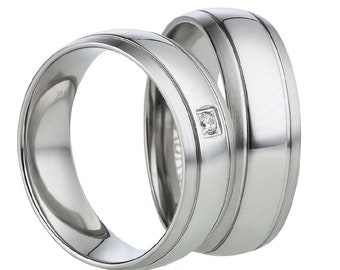 Edelstahlringe Wedding rings engagement rings Verlobungsringe Antragsringe