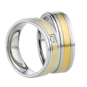 Edelstahlringe Wedding rings engagement rings Verlobungsringe Antragsringe Bild 1