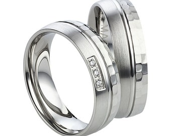 Edelstahlringe Wedding rings engagement rings Verlobungsringe Antragsringe