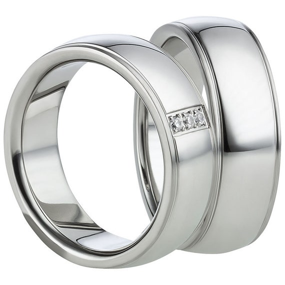 1 anillo de mujer//anillo de bodas//anillo de pareja//anillo-Stein grabado gratis plata incl