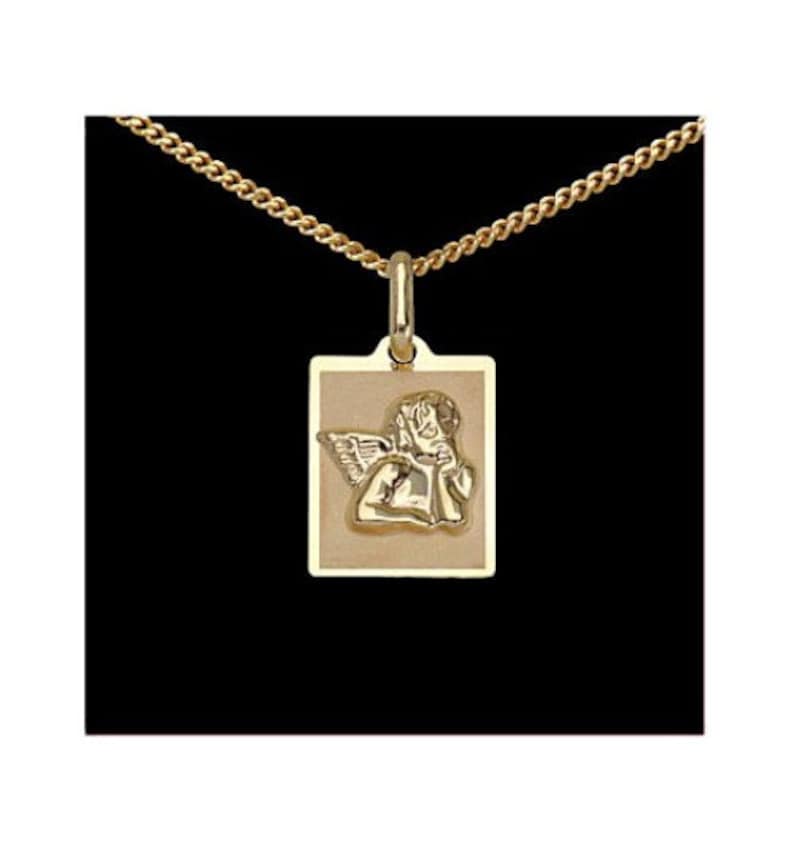 Pendant Angel pendant with or without gold chain 333 Christening Komunion Birth Gift Necklace Angel Gold White gold