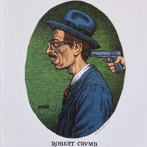 Robert Crumb - Self Portrait -  Print - Original Signature -  2022