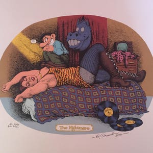 The Nightmare -  Print - Robert Crumb - Original Signature - 2022