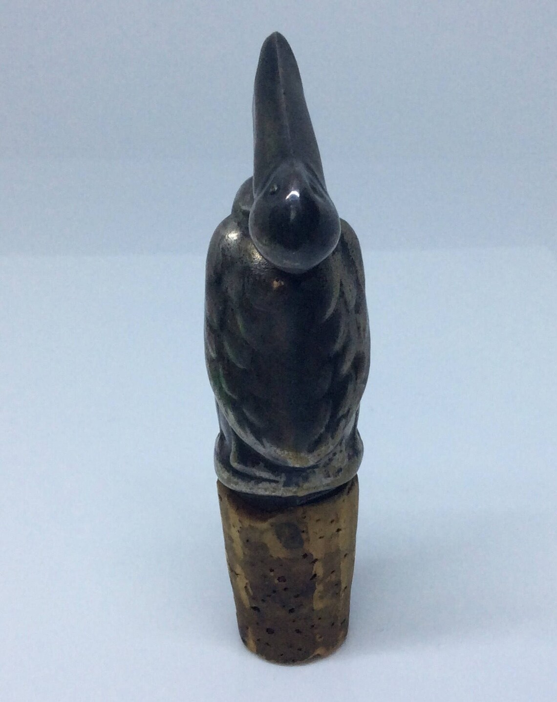 Antique silver plate wine bottle pourer in the form of an open Etsy