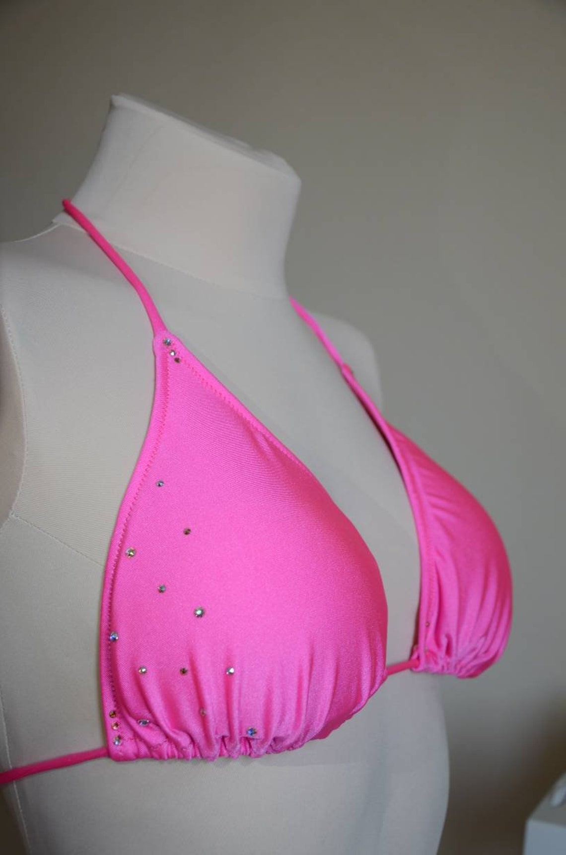 Hot pink bikini Sexy pink swimsuit Hot Pink sugar pink Etsy