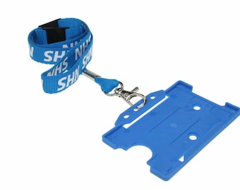 NHS Double Breakaway Lanyard supplied with Double Sided ID Card Holder
