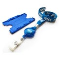 NHS Double Breakaway Lanyard with Retractable Badge Reel supplied with Double Sided ID Card Holder