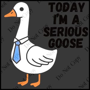Porch Goose Today I'm A Serious Goose Décoration de jardin pour club d'oies