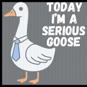 Porch Goose Today I'm A Serious Goose Décoration de jardin pour club d'oies