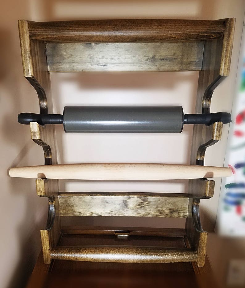 Handmade Wood Rolling Pin Holder Etsy