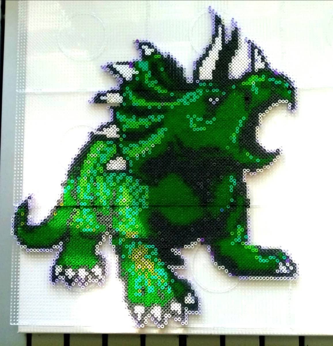 Triceratops Perler Art, Dinosaur perler art, Triceratops Childrens wall  decor, Cretaceous period Triceratops, Personalised Triceratops