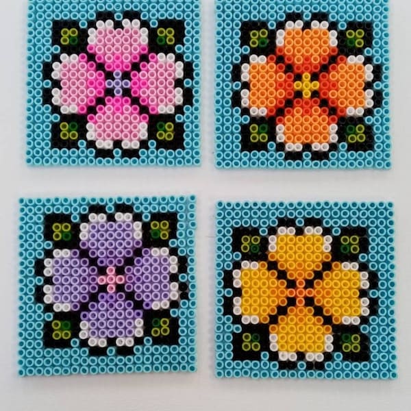 Perler Bead Coasters - Etsy