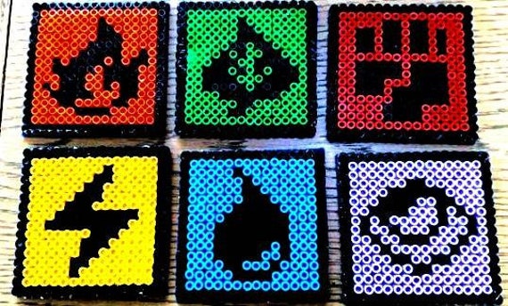 Pokemon coasters perler bead