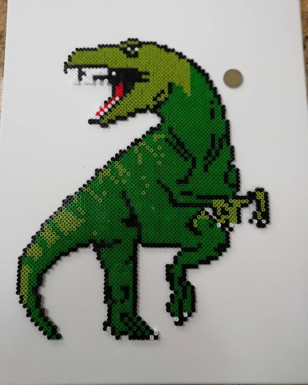 T-rex Run Pixel Art Magnet Offline Dino 8 Bit Chrome -   Perler beads  designs, Pearl beads pattern, Easy perler beads ideas
