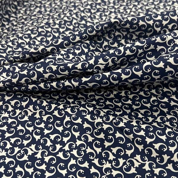 Italian cotton high quality fabric/ Natural poplin cotton/Organic eco friendly fabrics/ Unique geometric printed cottagecore fabric