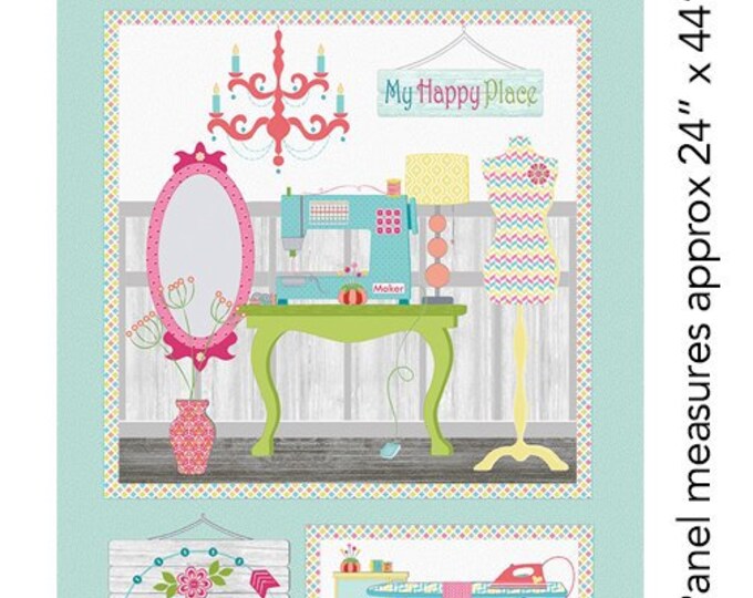 My Happy Place Fabric Panel Etsy