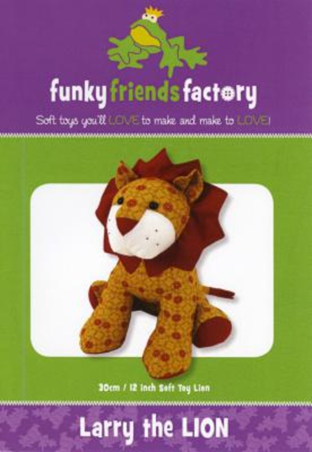 Larry the Lion - a Soft Toy Pattern by Funky Friends Factory - Etsy