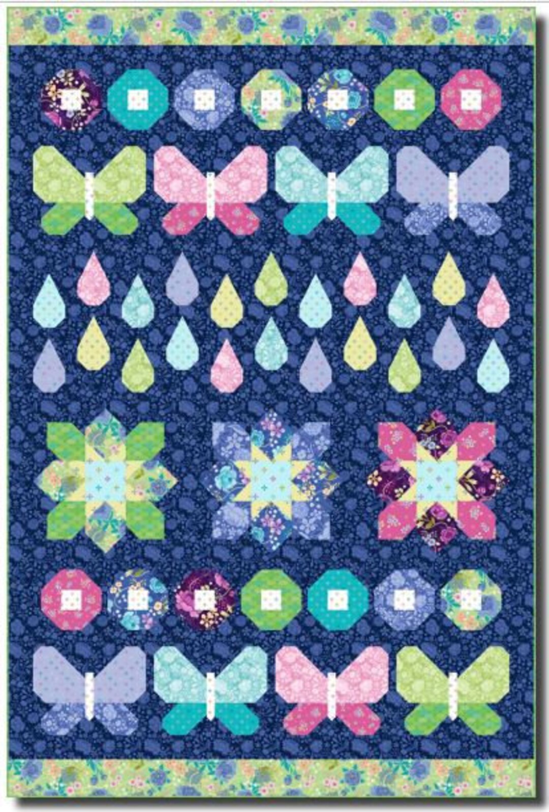 Frolic in the Rain Quilt Kit by Amanda Murphy Etsy