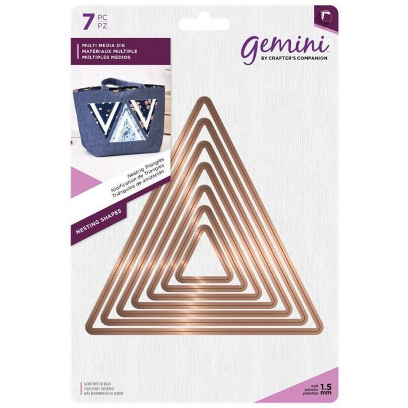 Gemini Nesting Triangles Multi Media Die Set Etsy