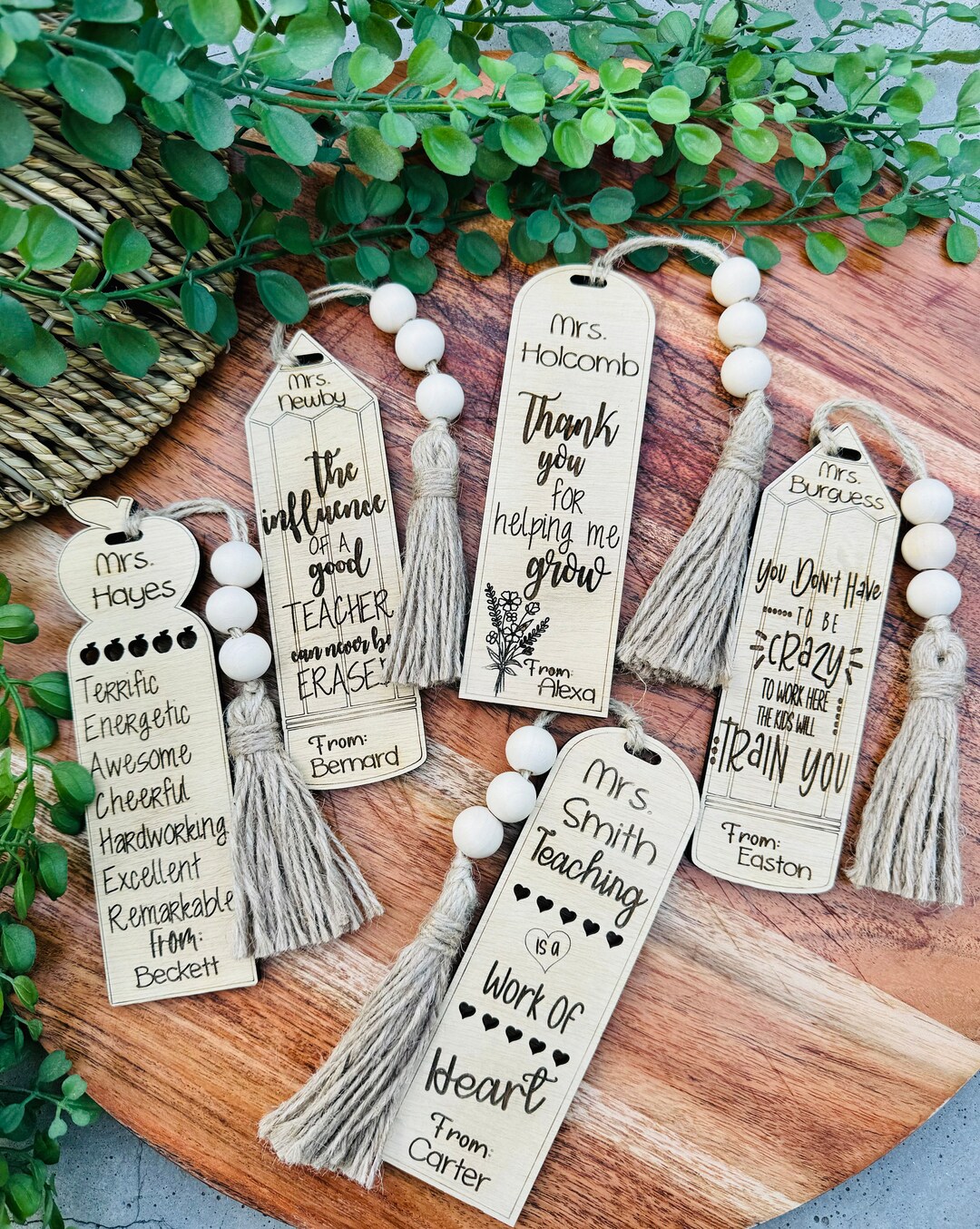 Teacher Appreciation Gift, End of Year Gift Idea, Teacher Bookmark ...