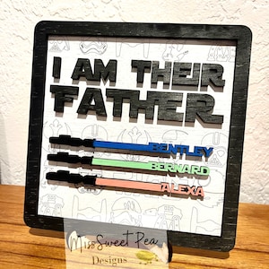 Father's Day Gift, Step Dad gift, I am your father, I am their father, grandpa papa daddy, light sabers gift, Fathers Day