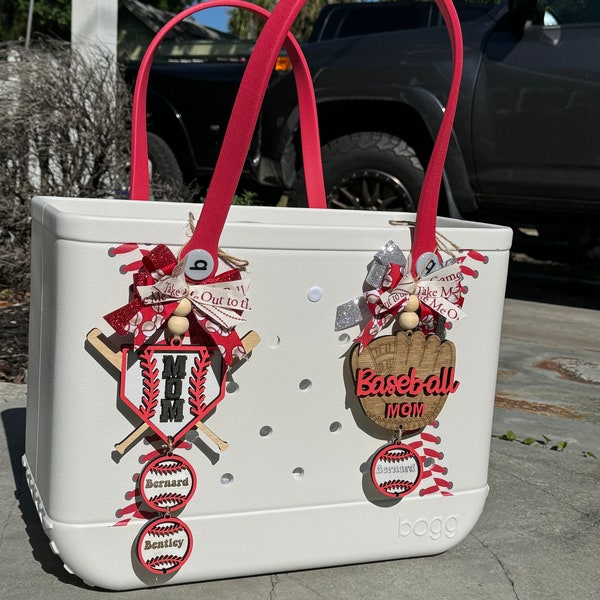 Bogg bag charm, baseball mom charm, softball mom, baseball charm, baseball mom accessory, softball mom accessory, keychain, bogg bag tag