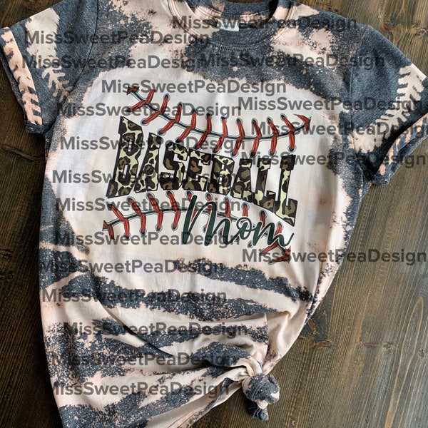 Baseball mom tee/distressed shirt/ bleached shirt/ baseball mom/ tball mom/ sports shirt/ gift for mom