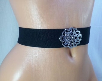 Ceinture élastique noire Ceinture pour occasion spéciale Ceinture corset Ceinture cintrée Ceinture élastique pour femme Ceinture moderne Ceinture vintage Ceinture de mariée Élégante