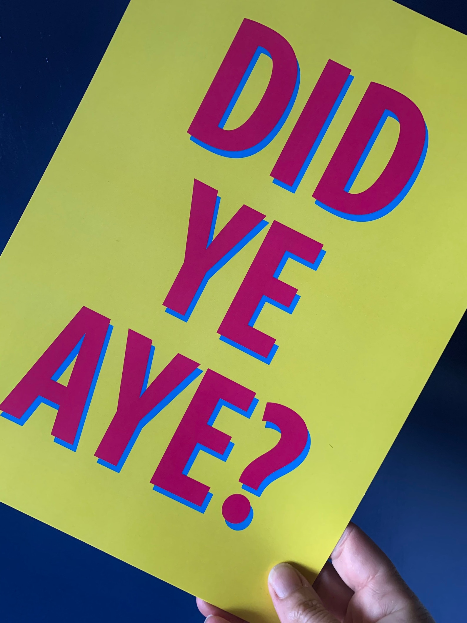 Did Ye Aye Scottish Dialect Phrases Slang Glasgow Banter A4 Etsy UK