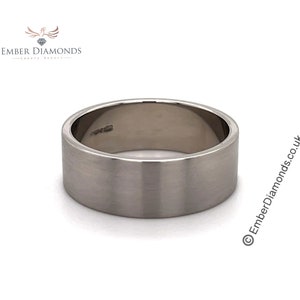 Gent's Men's Wedding Ring Band, Heavy Platinum 950 Hallmarked, UK Bespoke Made, Brand New