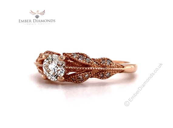 IGI Diamond Engagement Ring Certified Natural 0.63ct Round Cut