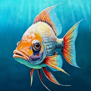 Colorful Fantasy Fish painting
