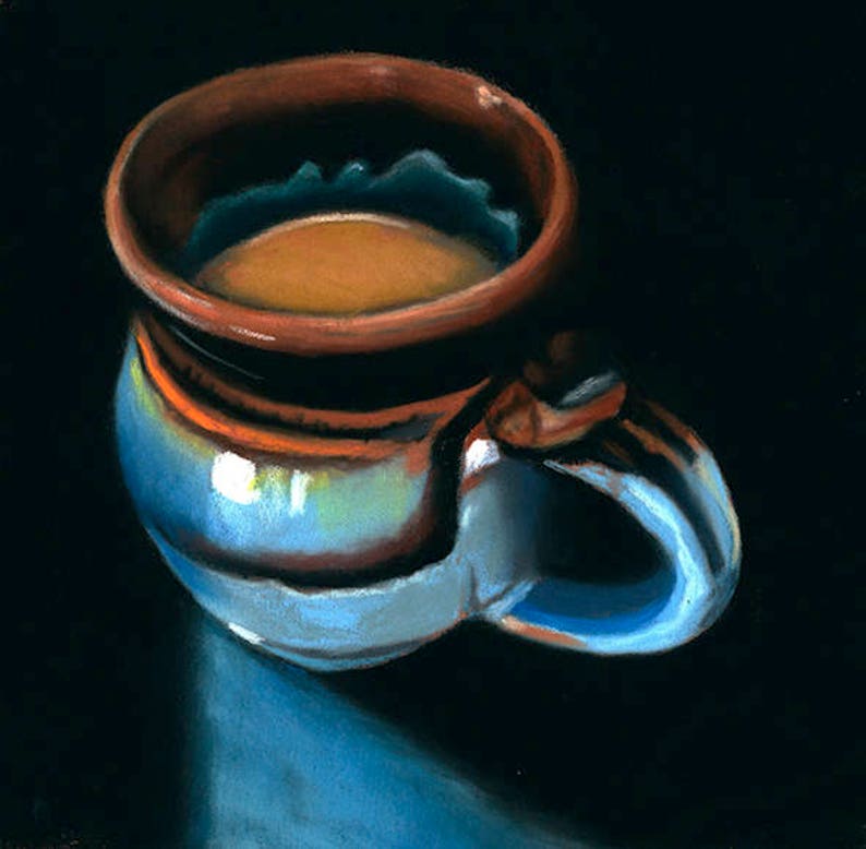 Download Coffee Mug Pastel Painting Realism Art Collectibles Pastel Aabenthus Cbs Dk