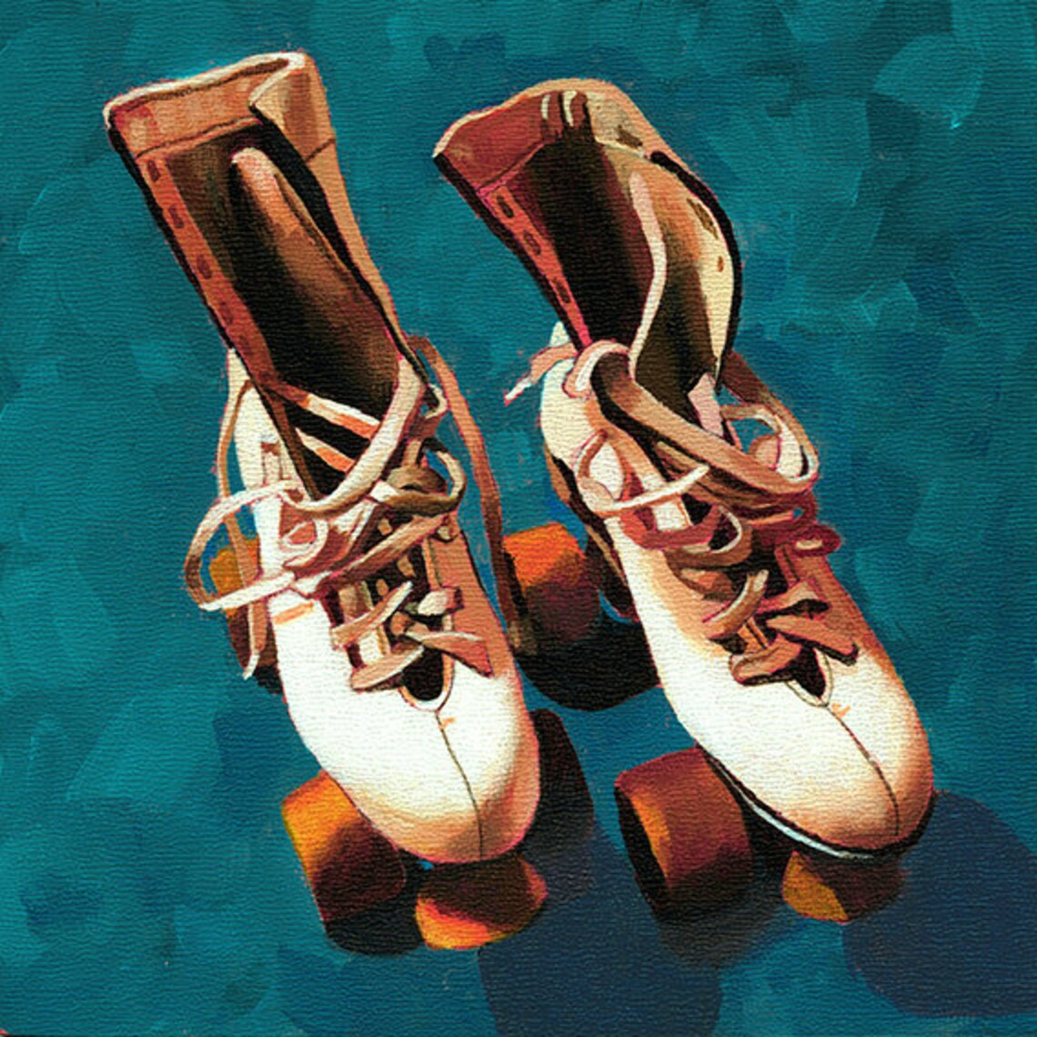 Roller Skates original acrylic painting Etsy