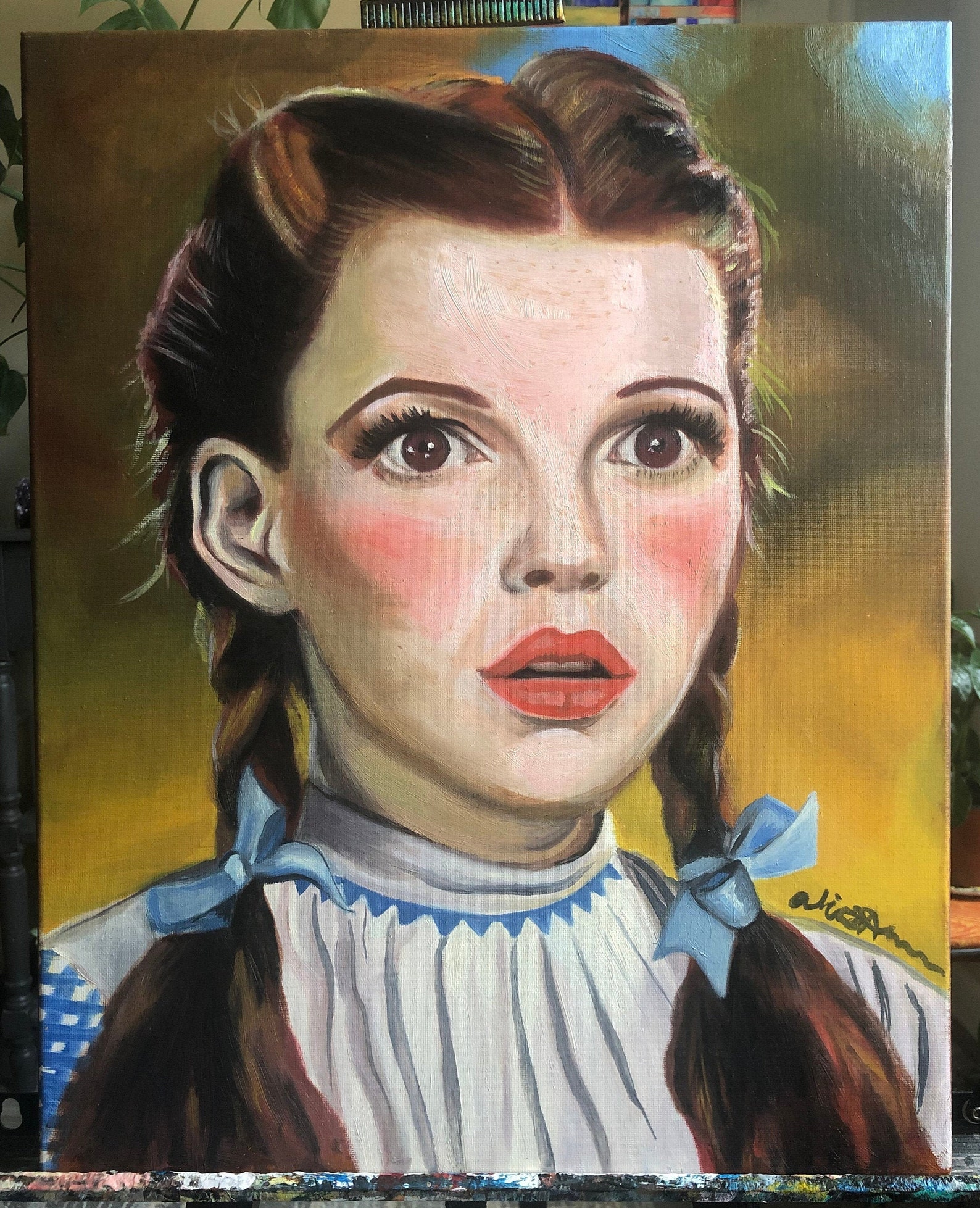 Dorothy “the Wizard of Oz” Portrait 20 X 16” Oil Painting on Canvas - Etsy