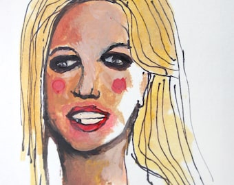 Outrageous Low Brow Original Oil Portrait of Britney Spears Masterpiece 3 | Bad Art Club Collection | by Tyler Tilley (Tiger Picasso)