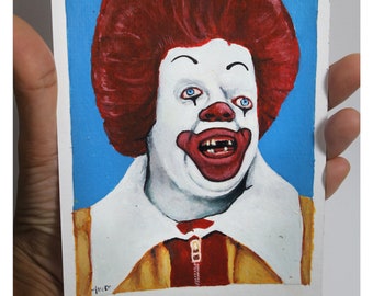 Ronald McSloth: A Nostalgic Mashup of Two Iconic Characters in a Miniature Oil Painting | King of the Losers Collection | Tyler Tilley