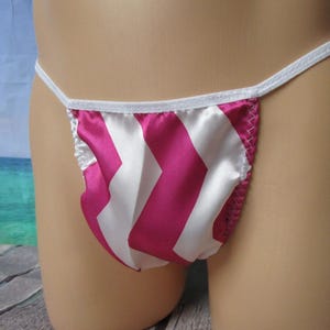 Satin Prints G-String for Men, Large Flat Front, Silky Smooth