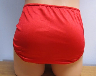 Red Spandex Classic Man Briefs, 5" Sides, No Trim - Size 2X 48-51"