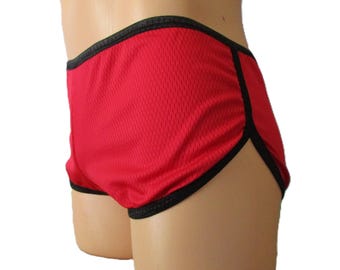 Cotton Knit Solids, Boy Cut Mini Shorts, 3/8" Colored Elastic Trim
