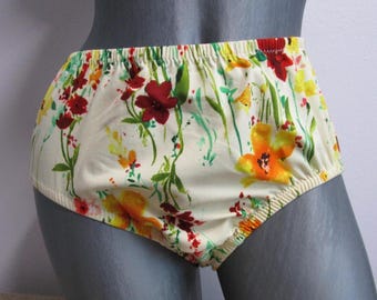 Brushed Knit Prints, Women's Plus Size Brief Panty, Unique Colors