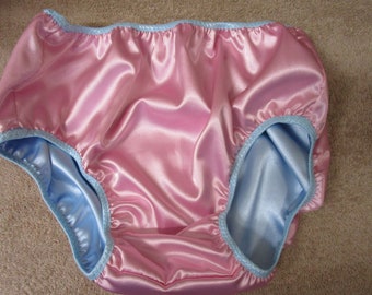 Satin 2 Layer Full Rear Brief Man Panty, Medium Man Front, Sizes XXS - 5X