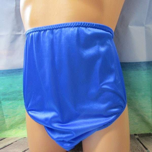 Culotte pour homme taille haute en tricot de nylon, 30 cm de côté - 6 po. entrejambe, sans bordure-petit noeud - Tailles XXS - 5X